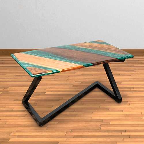 Geometric Fusion Resin Table