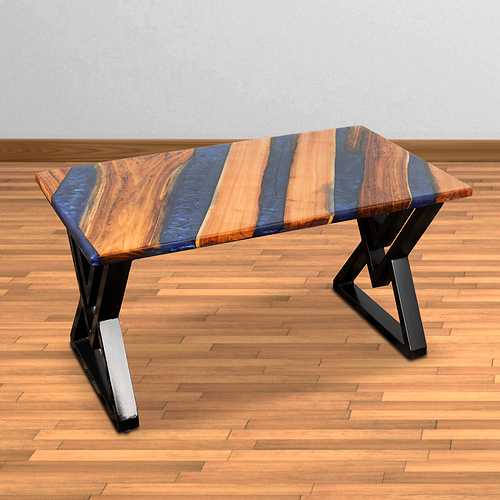Midnight Stripes Resin Table