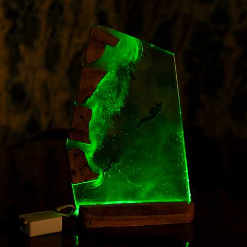 Ocean Glow Resin Lamp